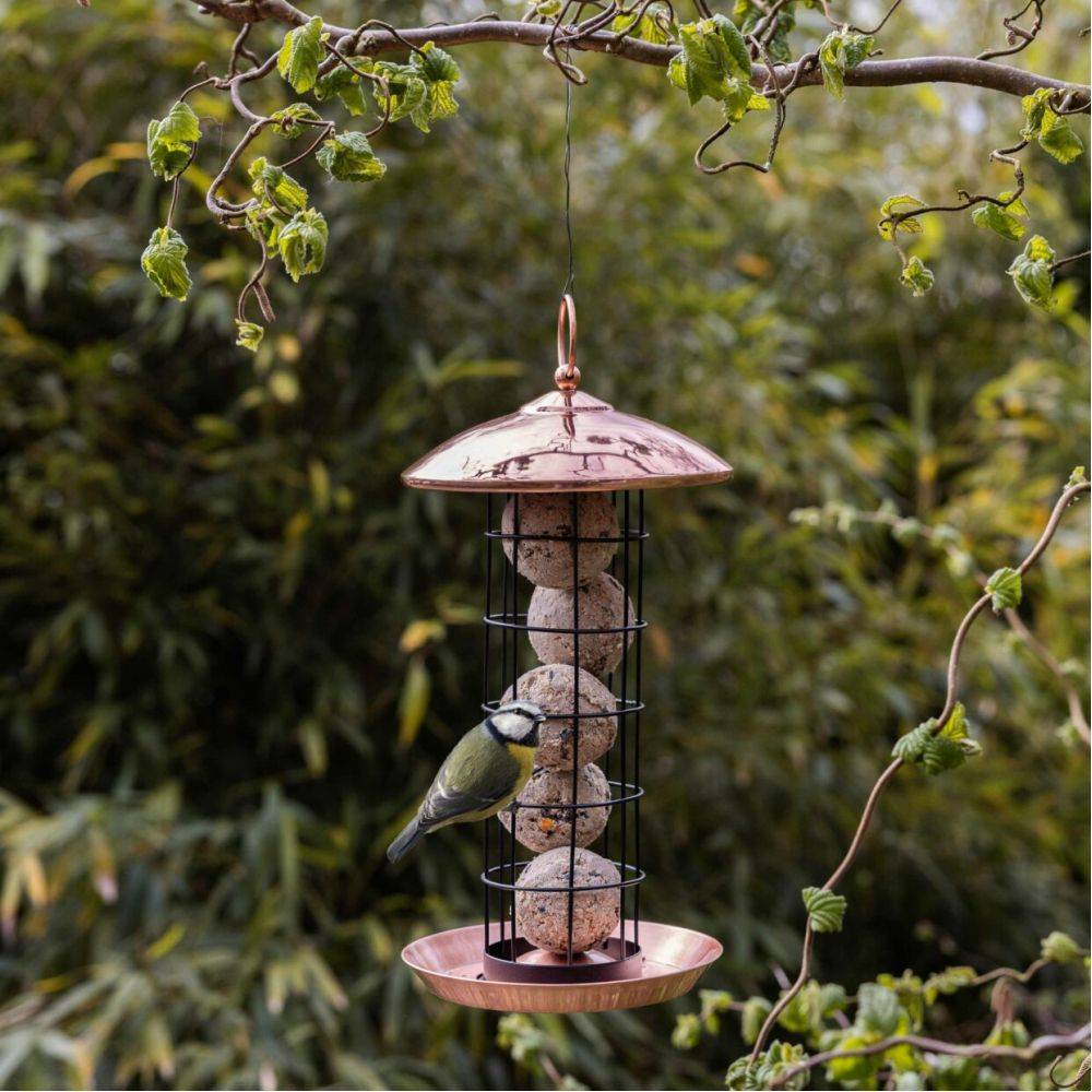 Esschert Design - Mangeoire à oiseaux Plaqué cuivre - boules de graisses - Imagen 2