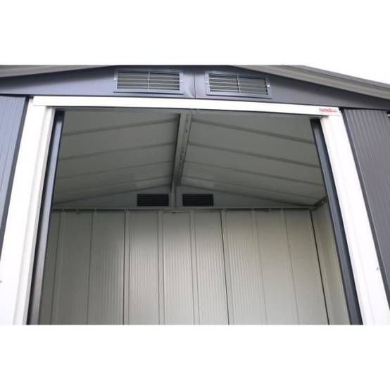 Duramax - Abri de jardin - Métal - DURAMAX - 2,47 m² - 0,33 mm - Anthracite - DUECO64PR - Image 3