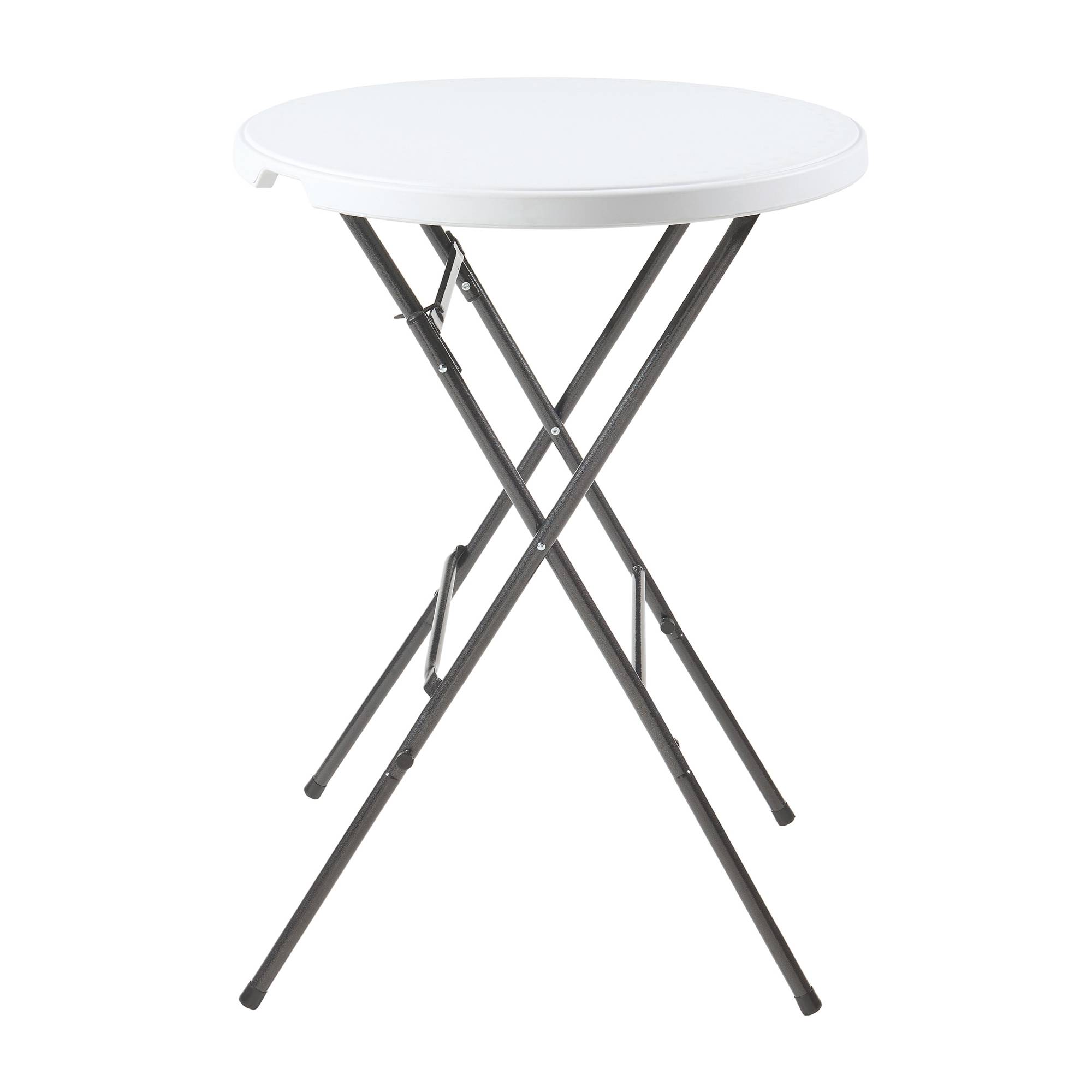 Table haute pliante Ljusnarsberg avec plateau rond 80 x 110 cm blanc [en.casa] - Imagen 5