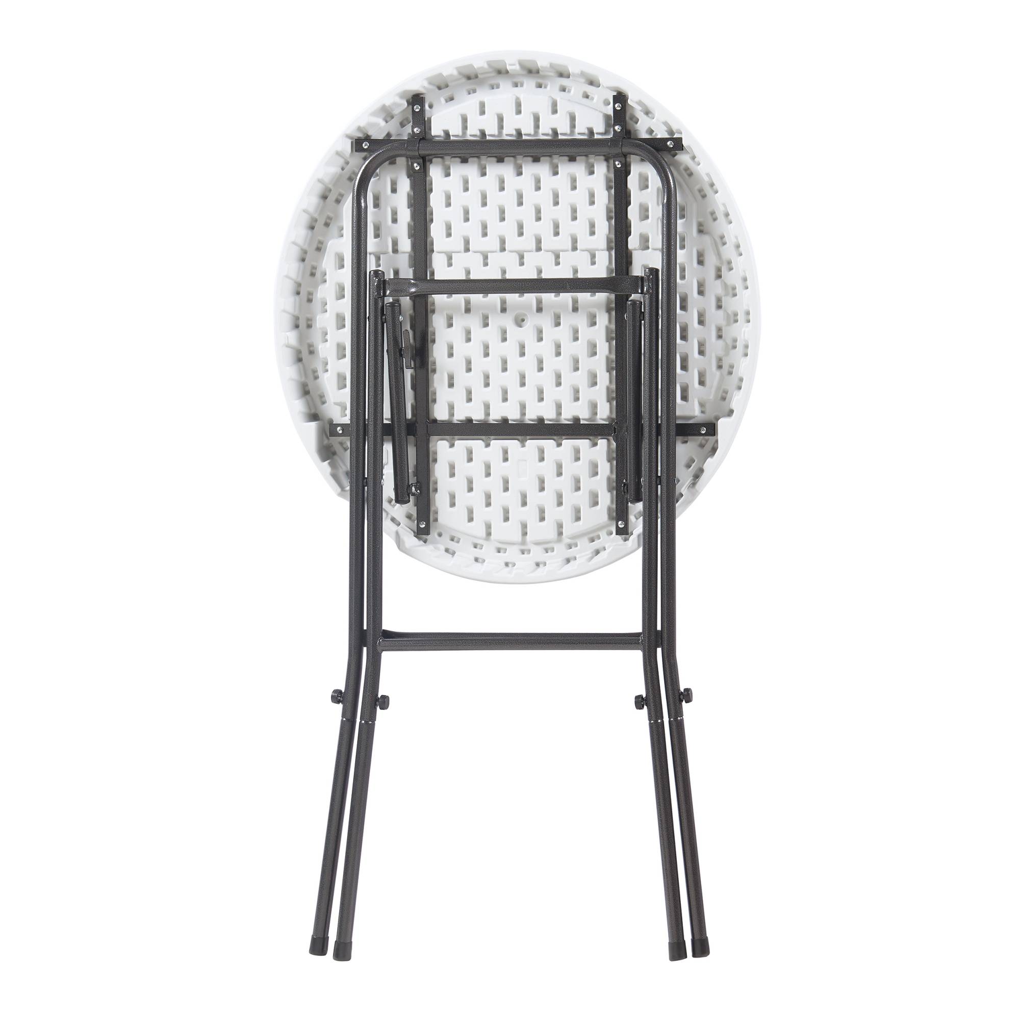 Table haute pliante Ljusnarsberg avec plateau rond 80 x 110 cm blanc [en.casa] - Imagen 6