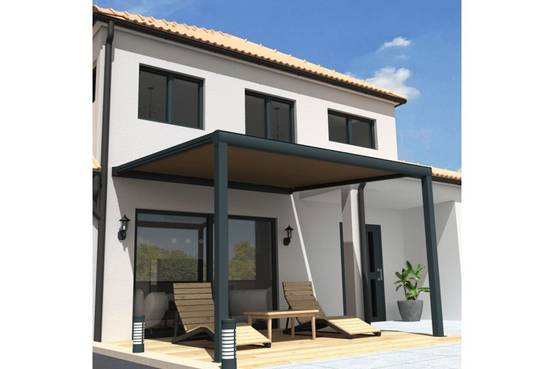 Ombrazur - Pergola toile SUNLIGHT Gris anthracite - Taupe 3,50x3,50m OMBRAZUR - Imagen 2
