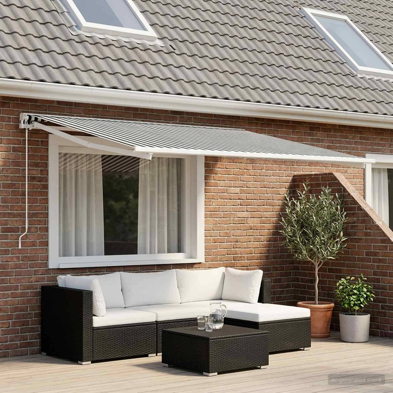 Vidaxl - Toile de rechange pour auvent Anthracite et blanc 400 × 300 cm vidaXL 3444281
