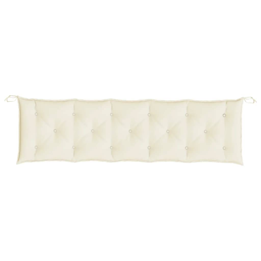 Lot de 2 Coussins de banc de jardin blanc crème tissu Oxford P128 - Image 6