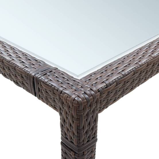 Table bois composite Pierre-Jean-Gabriel Marron 200 X 200 X 74 cm - P87209M - Image 3
