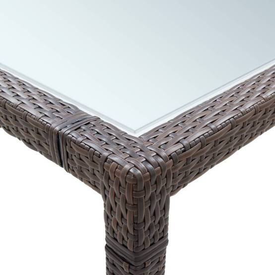 Table bois composite Pierre-Jean-Gabriel Marron 200 X 200 X 74 cm - P87209M - Image 4