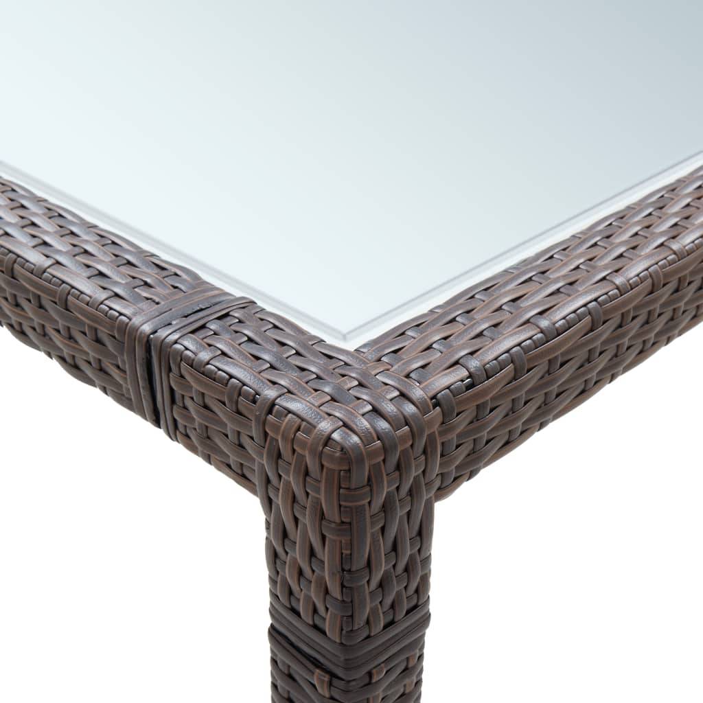 Table bois composite  Pierre-Jean-Gabriel Marron  200 X 200 X 74 cm  - P87209M - Image 4