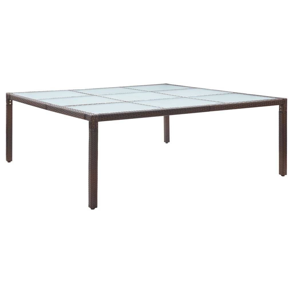 Table bois composite Pierre-Jean-Gabriel Marron 200 X 200 X 74 cm - P87209M - Image 1