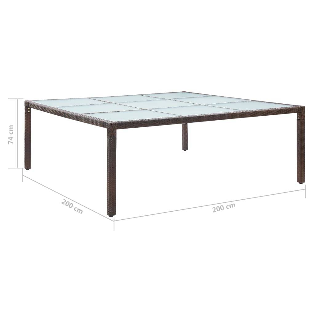 Table bois composite Pierre-Jean-Gabriel Marron 200 X 200 X 74 cm - P87209M - Image 5