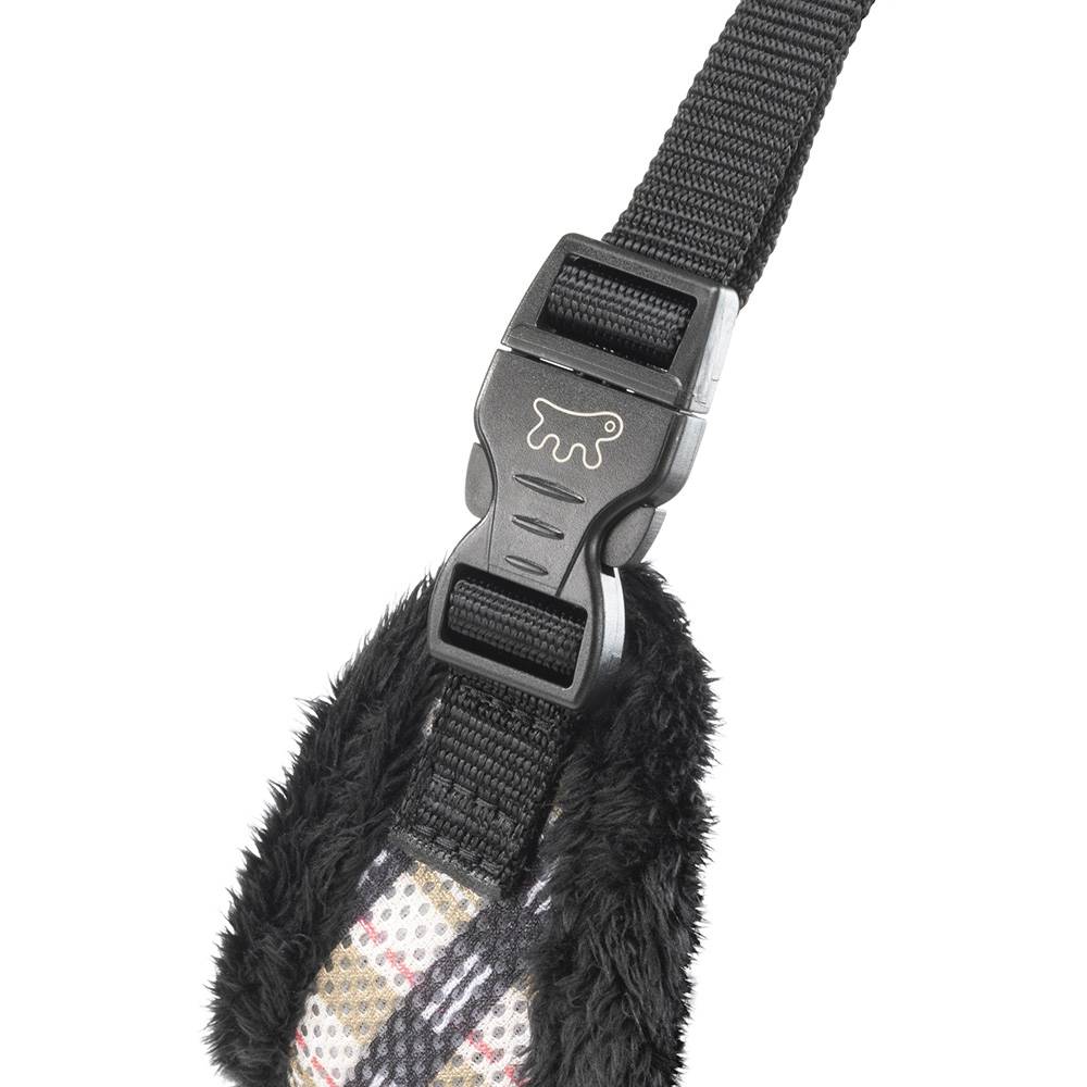 Ferplast - NIKITA FUR L Harnais pour Chien, Respirant, Fourrure Ecologique Douce, Sangle Réglable, Tartan - Imagen 4