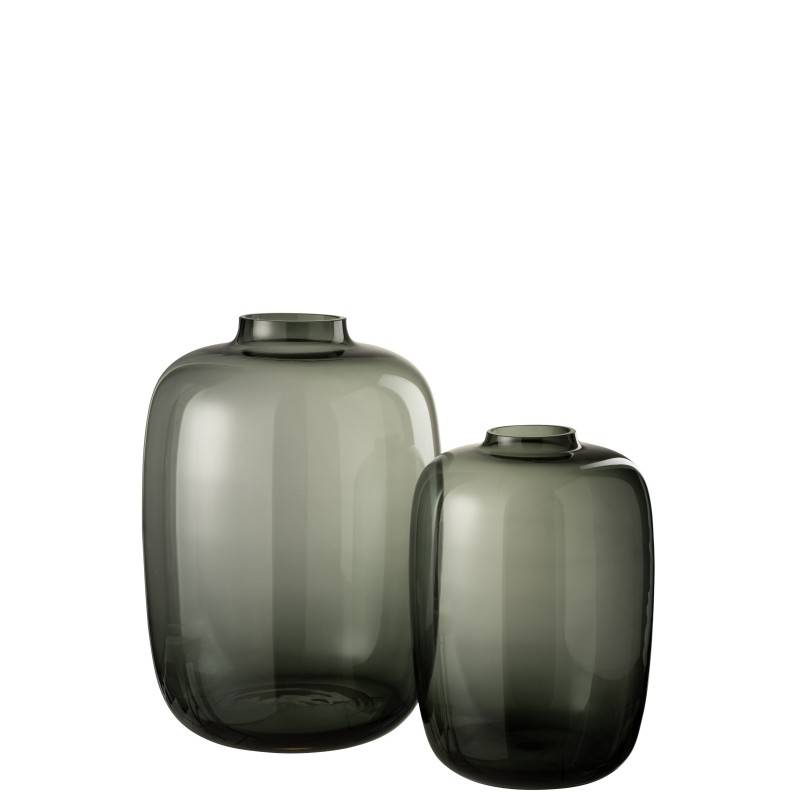 J-Line - Vase en verre gris 30x30x45 cm - J-Line - Image 2