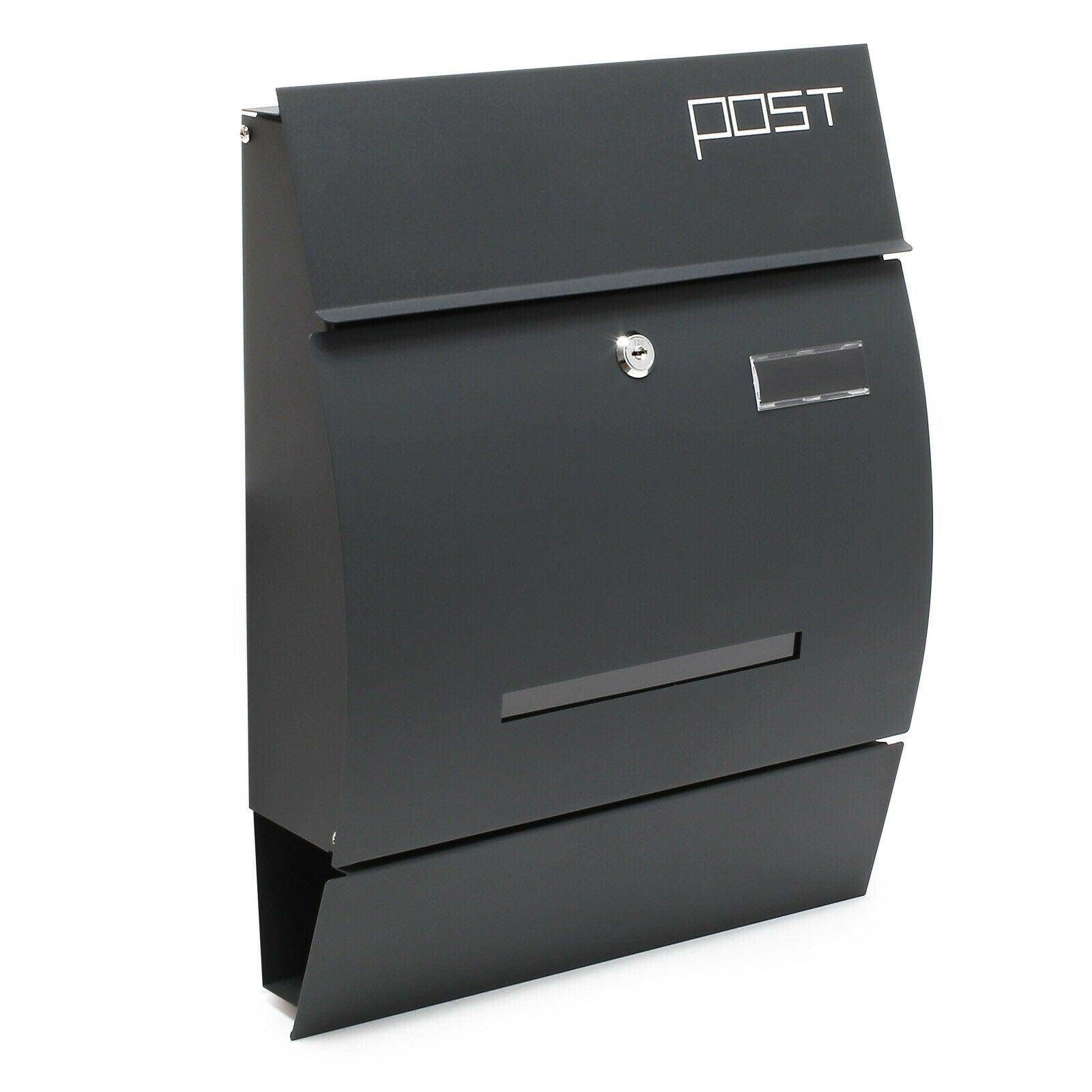 Helloshop26 - Boite aux lettres design moderne boite murale porte-journaux anthracite - Imagen 1