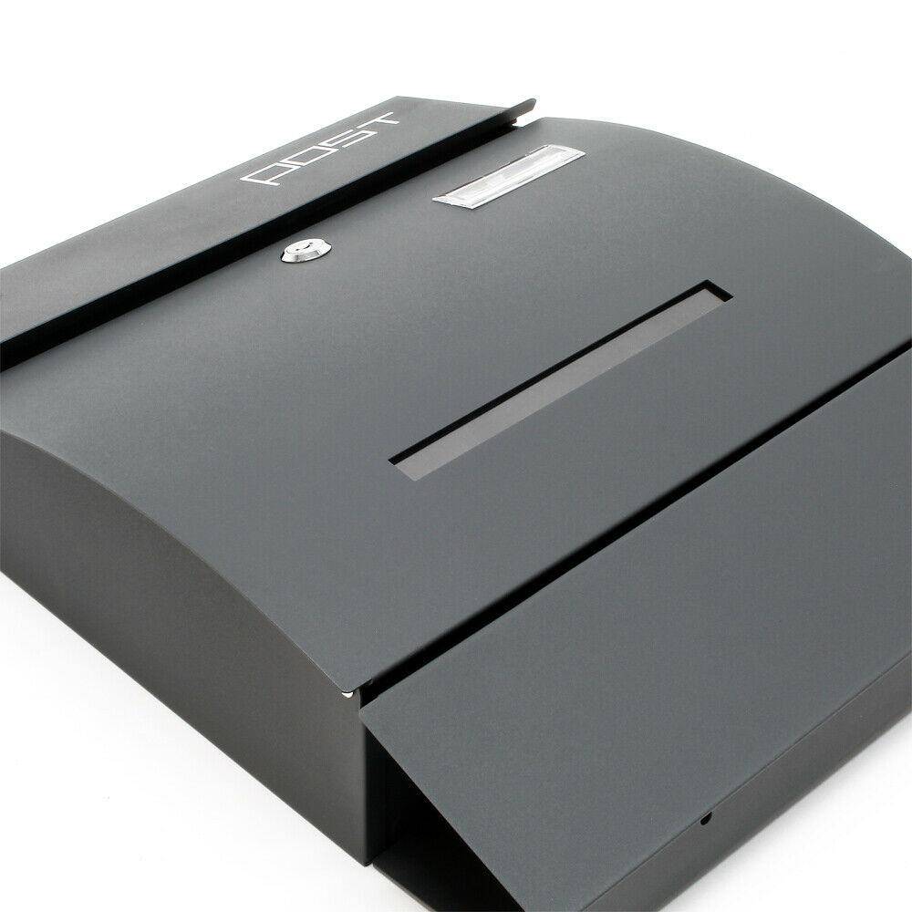 Helloshop26 - Boite aux lettres design moderne boite murale porte-journaux anthracite - Imagen 5