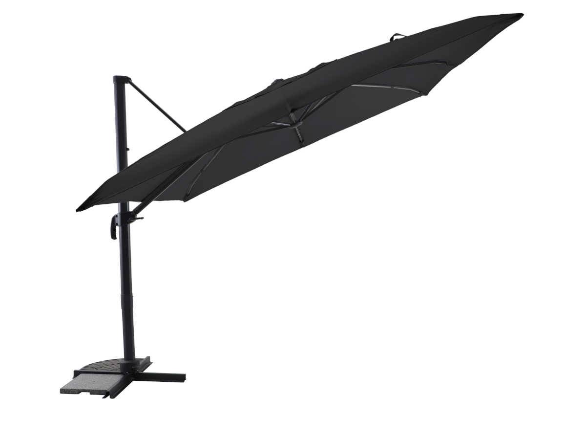 Jardideco - Parasol déportée 3 x 3 m inclinable 5 positions Anthracite - Jardideco - Image 1
