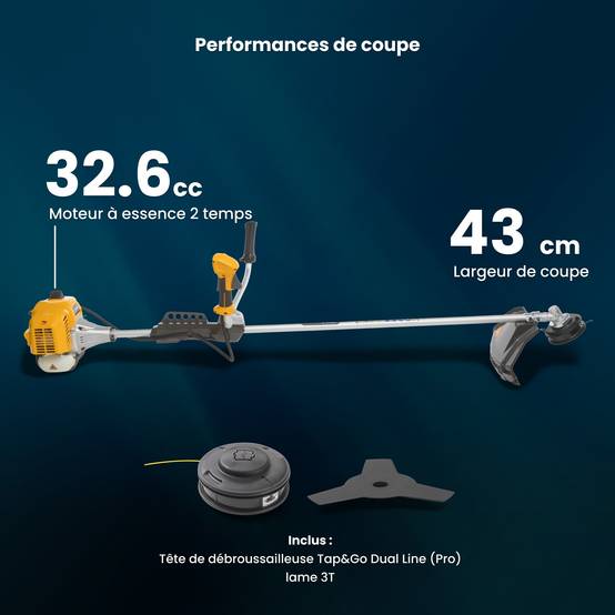 Stiga - Débroussailleuse BC 535 B, moteur 32,6 cc, largeur 43 cm, guidon vélo, lame 3T - STIGA - Image 3