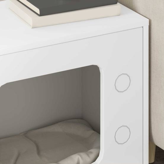 Chatiere bois blanc 51 x 30 x 52 cm - Prolenta premium p338.8 - Image 4