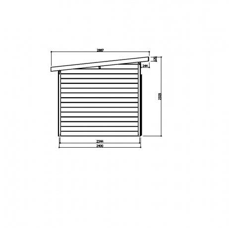 Abri de jardin VERONA en bois 6,89 m², Plancher Oui - Imagen 4