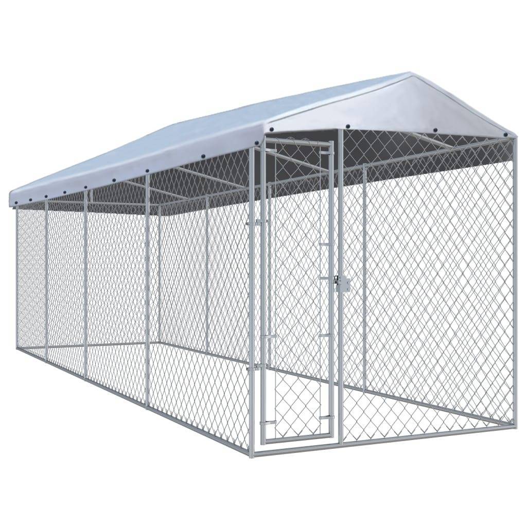 Helloshop26 - Chenil extérieur cage enclos parc animaux chien extérieur avec toit pour chiens 760 x 190 x 225 cm - Imagen 6