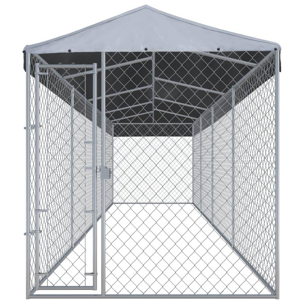 Helloshop26 - Chenil extérieur cage enclos parc animaux chien extérieur avec toit pour chiens 760 x 190 x 225 cm - Imagen 3