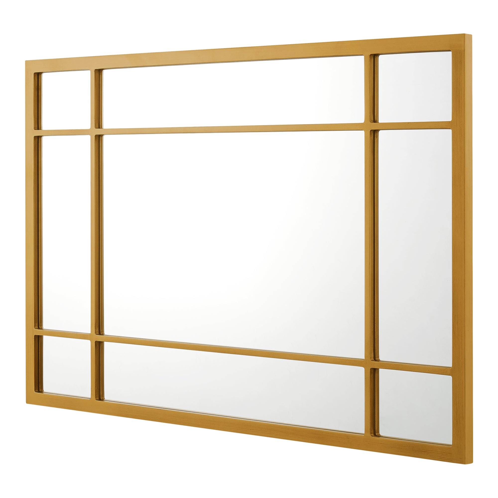 Helloshop26 - Miroir mural rectangulaire 90 x 60 cm or - Imagen 3