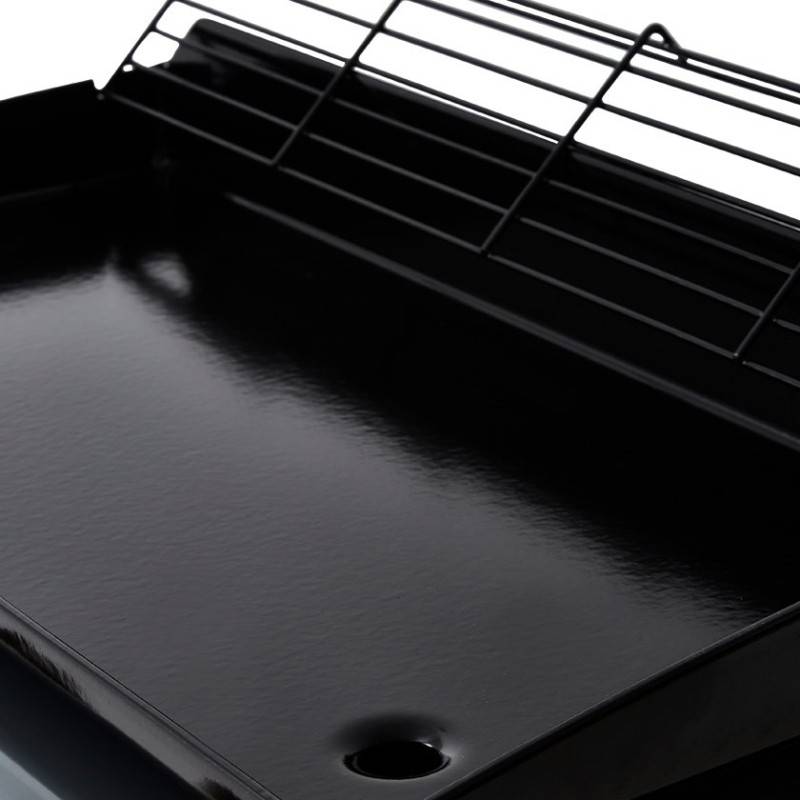 Brasero - Plancha à gaz Silvia II G 3 Feux Gris métallisé - BRASERO - Plaque acier émaillée - 67 x 34 cm - 7,5 kW - Image 5