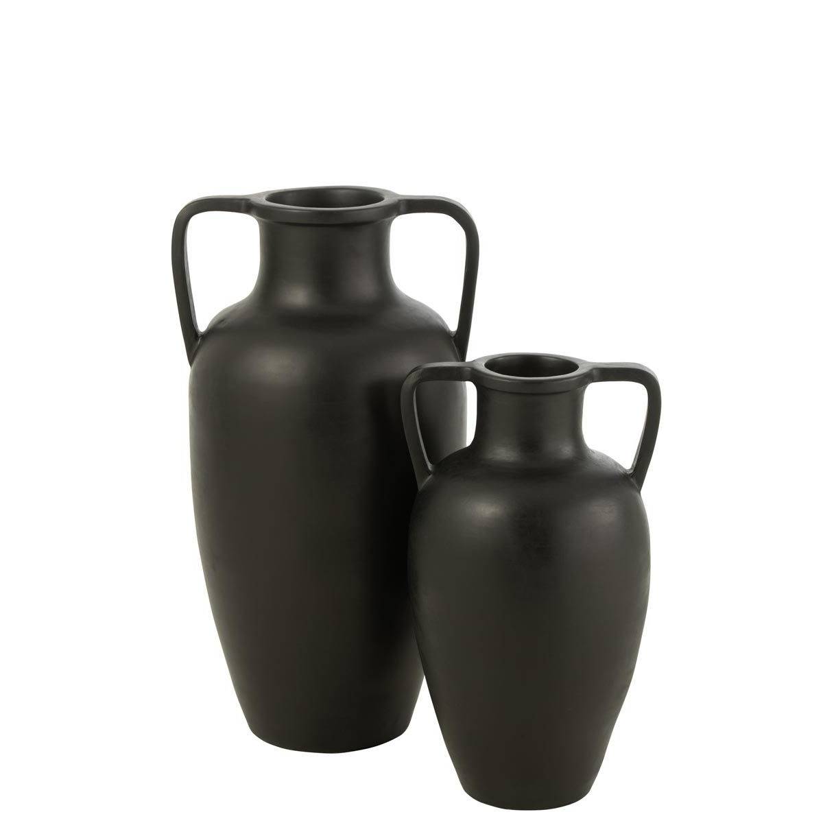 J-Line - Vase avec Anses "Amphore" 66cm Noir - Image 2