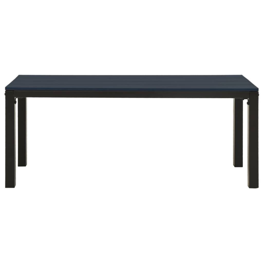 Banc de jardin - Banc d'extérieur - Banquette 110 cm acier et WPC noir - Image 3