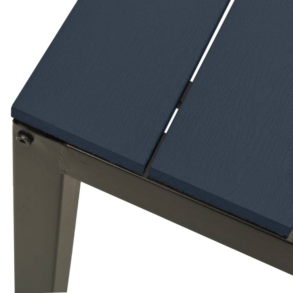 Banc de jardin - Banc d'extérieur - Banquette 110 cm acier et WPC noir - Image 5
