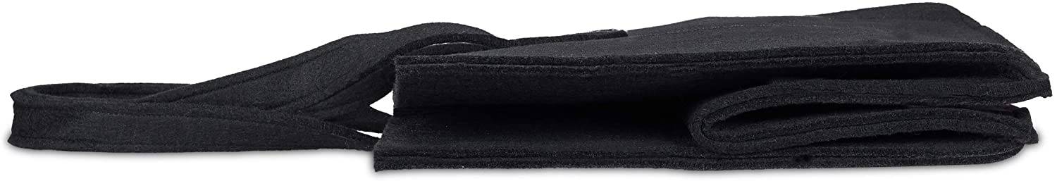 Helloshop26 - Panier sac à bûches de bois en feutre 2 poignées pliable porte revues 43 cm noir - Imagen 2
