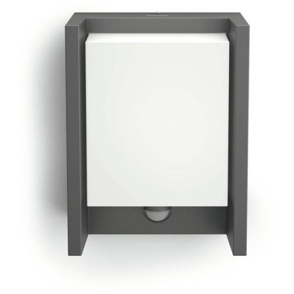 Philips - Applique murale - PHILIPS - Arbour - Lumiere blanche chaude - Avec capteur - Large - IP44 - Image 1