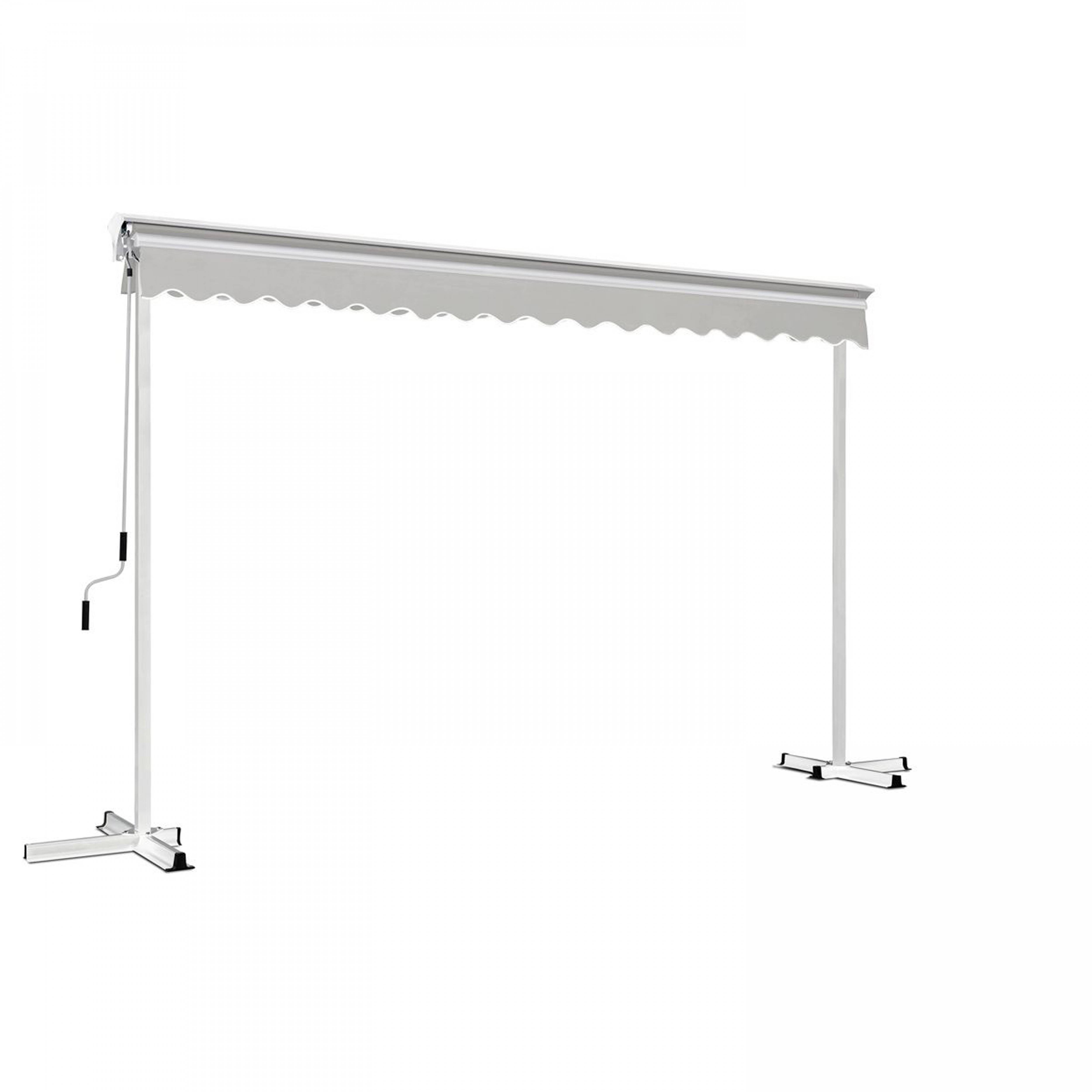Oviala - Store mobile électrique double pente 3 x 4m aluminium taupe Delgada - Oviala - Imagen 5