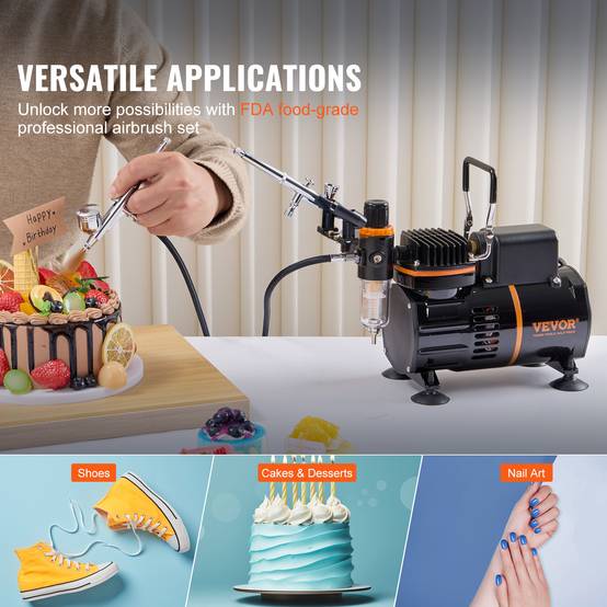 Vevor - VEVOR Kit d'aérographe compresseur d'air à double ventilateur avec 3 pistolets - Image 6