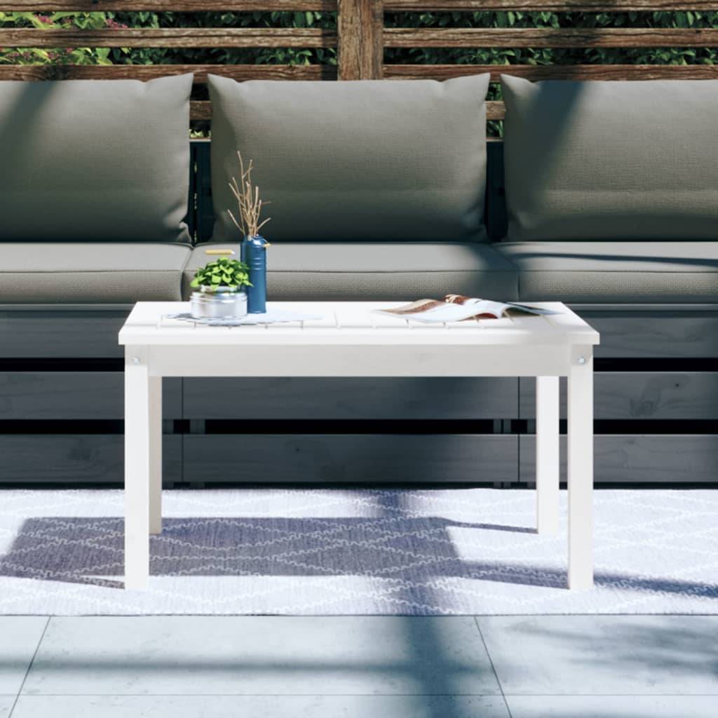 Table de jardin bois massif pin blanc 82,5 x 50,5 x 45 cm, Poids :6.35kg - PANGIVO - Image 3