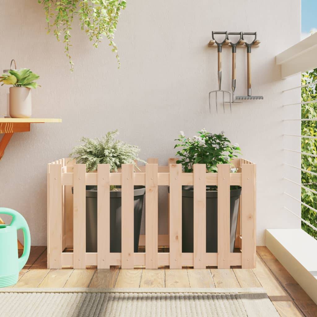 ComfortXL - Carré potager haut en pin massif design clôture pour jardin 100x50x50 cm – ComfortXL Outdoor Living - Image 1