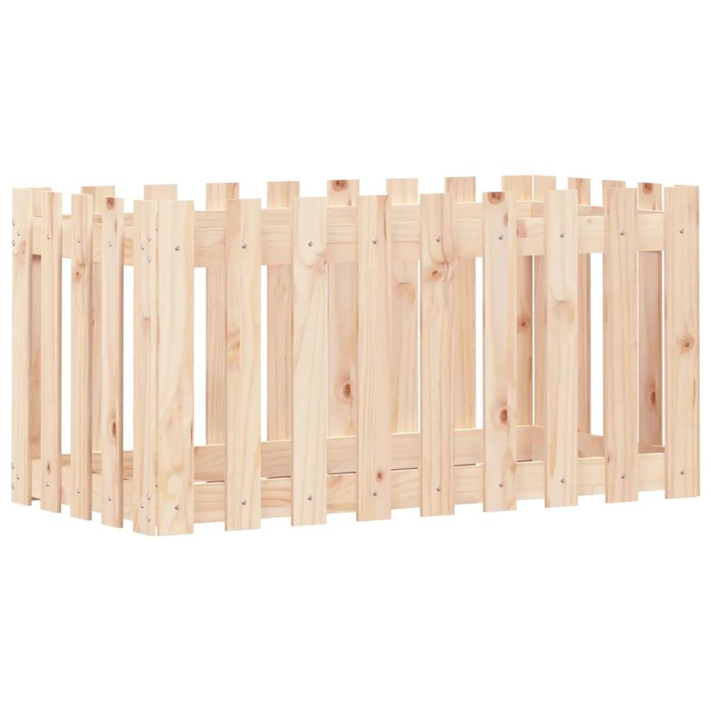 ComfortXL - Carré potager haut en pin massif design clôture pour jardin 100x50x50 cm – ComfortXL Outdoor Living - Image 2