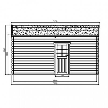 Garage traditionnel en bois 16,20 m² avec porte motorisée, Toiture Toit standard (roofing) - Imagen 3