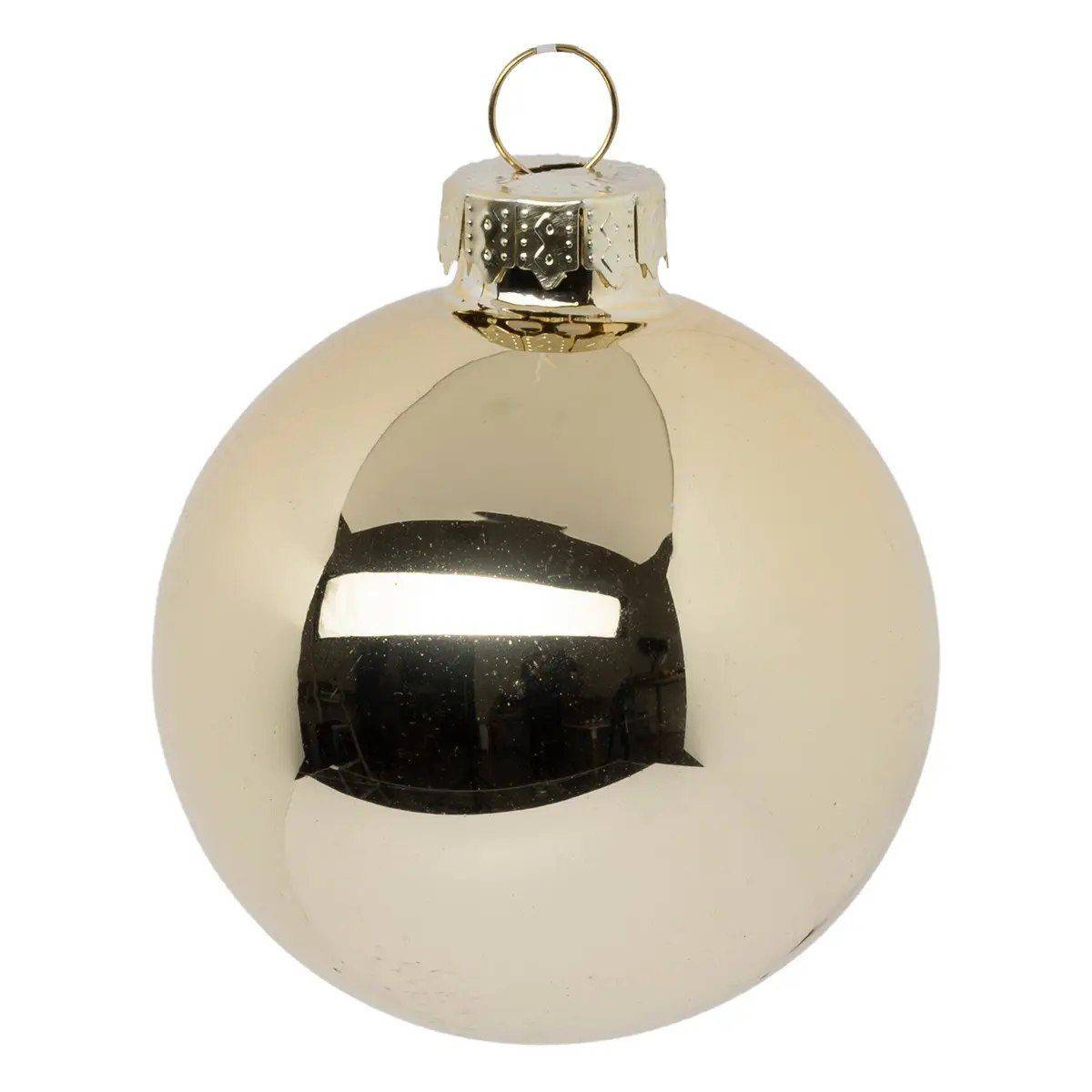 Fééric Lights & Christmas - Déco Sapin de Noël Lot de 12 Boules en Verre D 6 cm Or, Rouge et Argent - Imagen 6