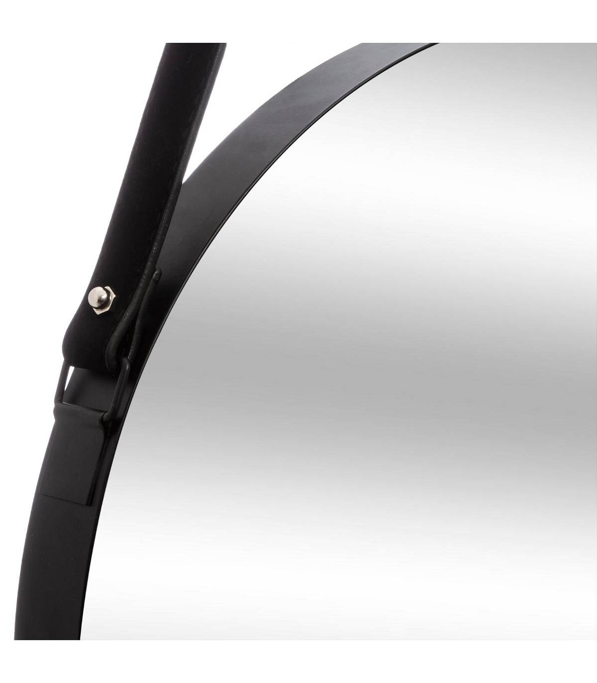 Miroir à suspendre en métal avec lanière D 38 cm - Imagen 2