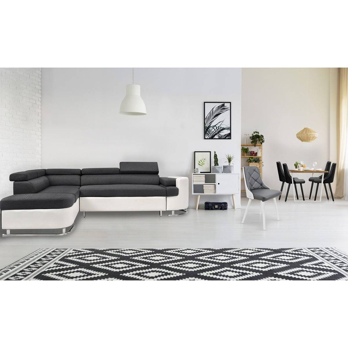 Paris Prix - Lot de 2 Chaises Scandinave "Cargo" 79cm Gris & Blanc - Image 4