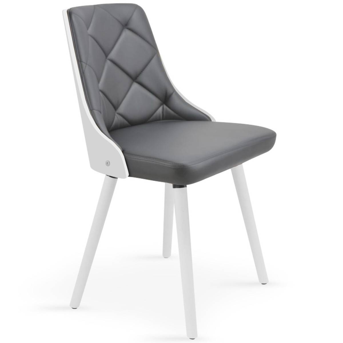 Paris Prix - Lot de 2 Chaises Scandinave "Cargo" 79cm Gris & Blanc - Image 2