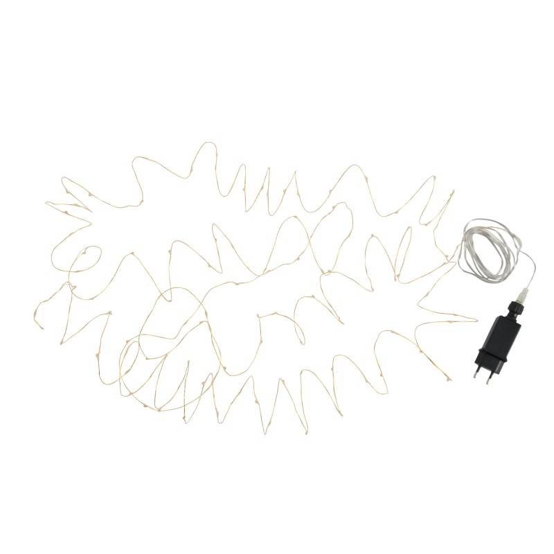 Guirlande luminaire doré avec 90 led blanches L9m - J-Line - Image 1