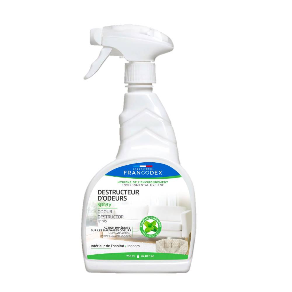 Francodex - Destructeur d'odeur spray 750 ml  fraicheur menthe pour l'habitat - Imagen 1