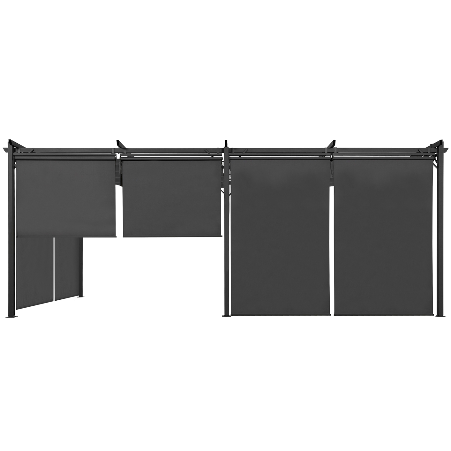 Pergola édition spéciale toit rétractable 3x6 M et 6 stores gris anthracite - Image 5