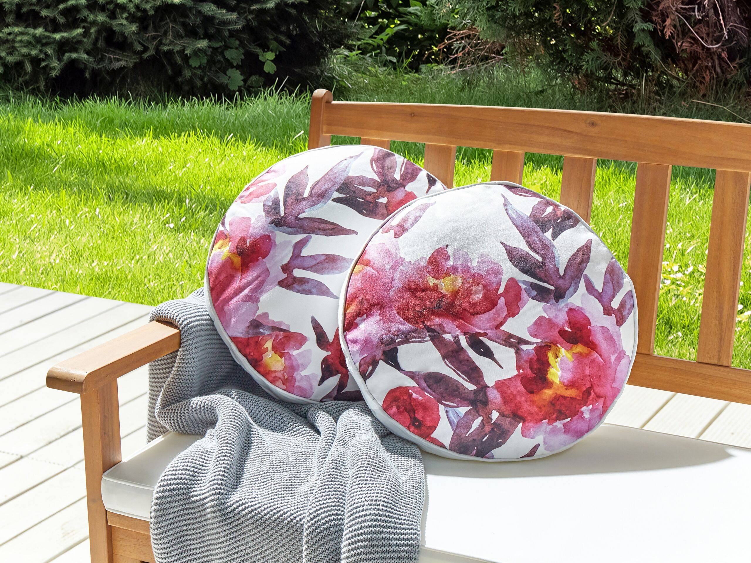Beliani - Coussin d'extérieur Polyester Rose LANROSSO - Beliani - Imagen 1
