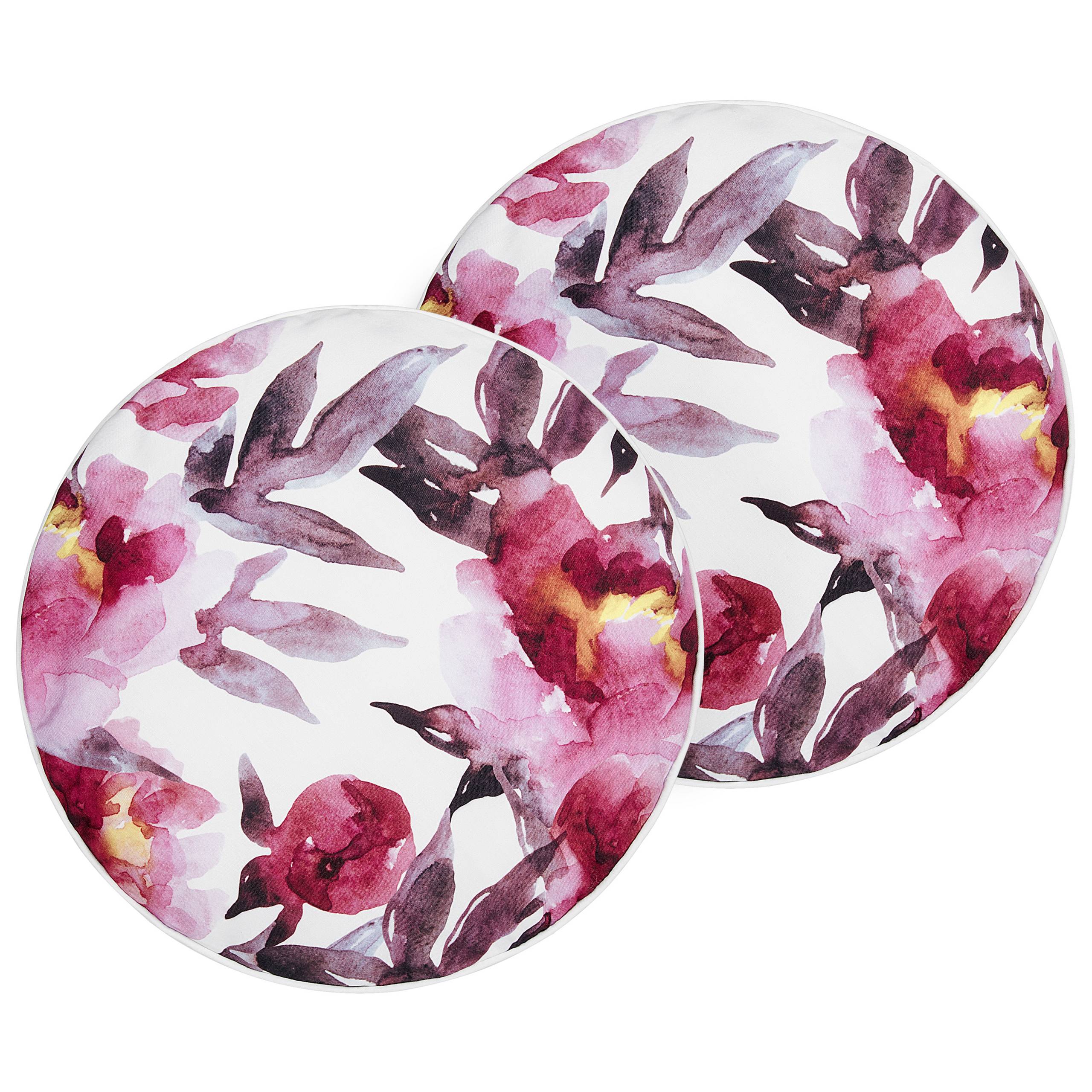 Beliani - Coussin d'extérieur Polyester Rose LANROSSO - Beliani - Imagen 2