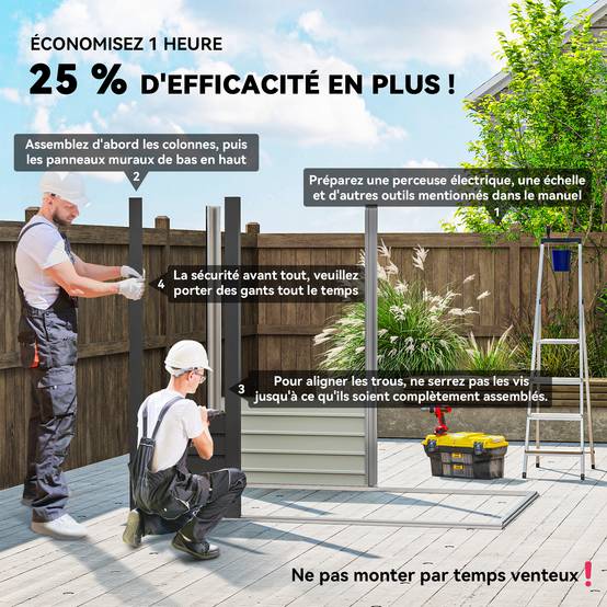 ComfortXL - Abri de jardin acier galvanisé pour outils portes doubles verrouillables 191x130cm gris - ComfortXL Outdoor Living - Image 6