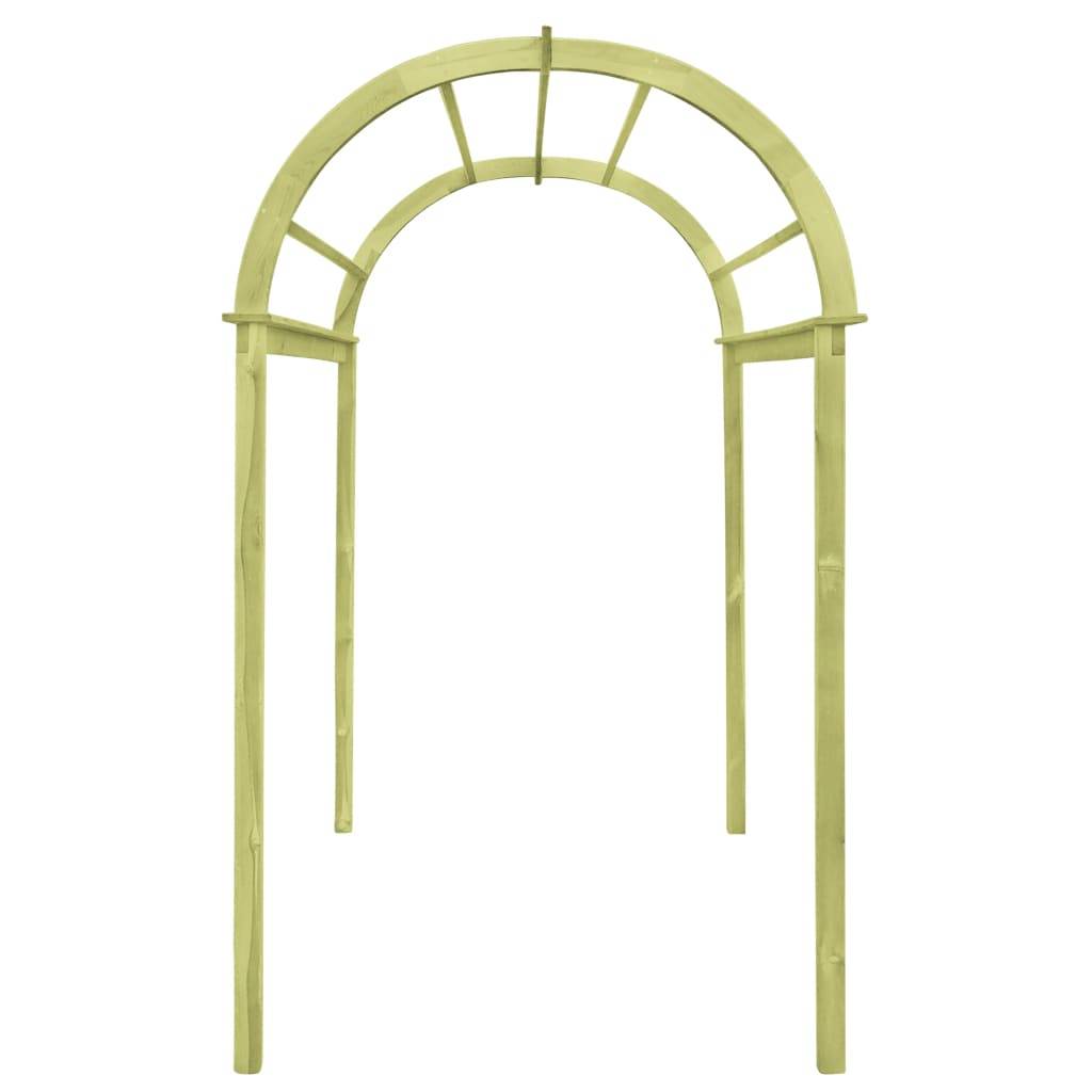Arche Treillis Bois Pin Imprégné Pergola Naturelle Support Rosiers Vert 125x150x235 cm - ComfortXL Outdoor Living - Image 3