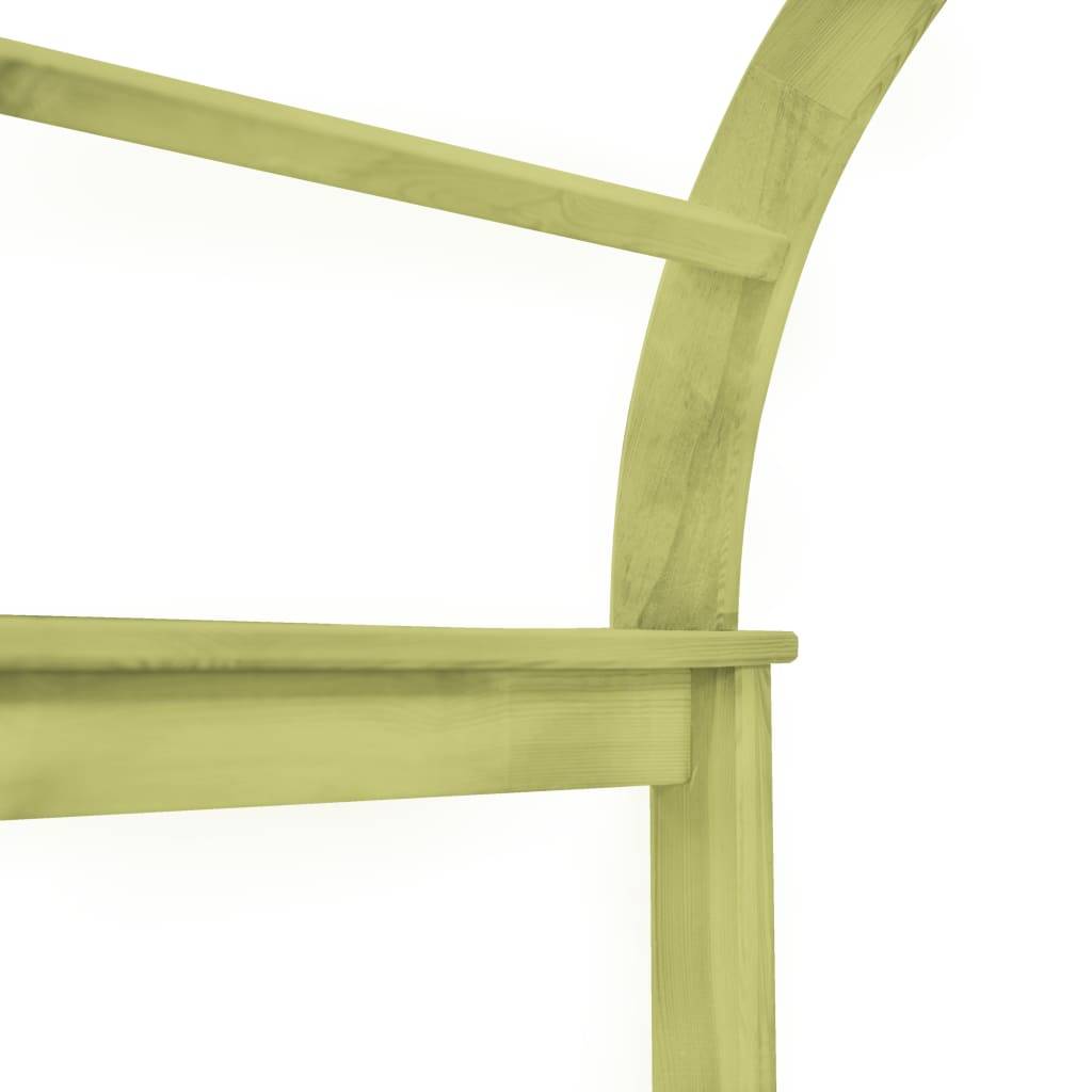 Arche Treillis Bois Pin Imprégné Pergola Naturelle Support Rosiers Vert 125x150x235 cm - ComfortXL Outdoor Living - Image 5