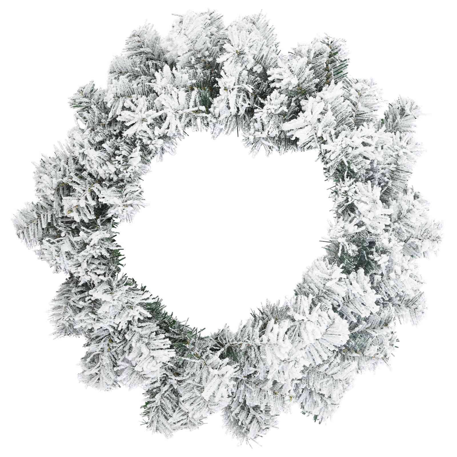 Vidaxl - Couronne de Noël Vert et blanc Ø 30 cm PVC vidaXL 42056960 - Image 4