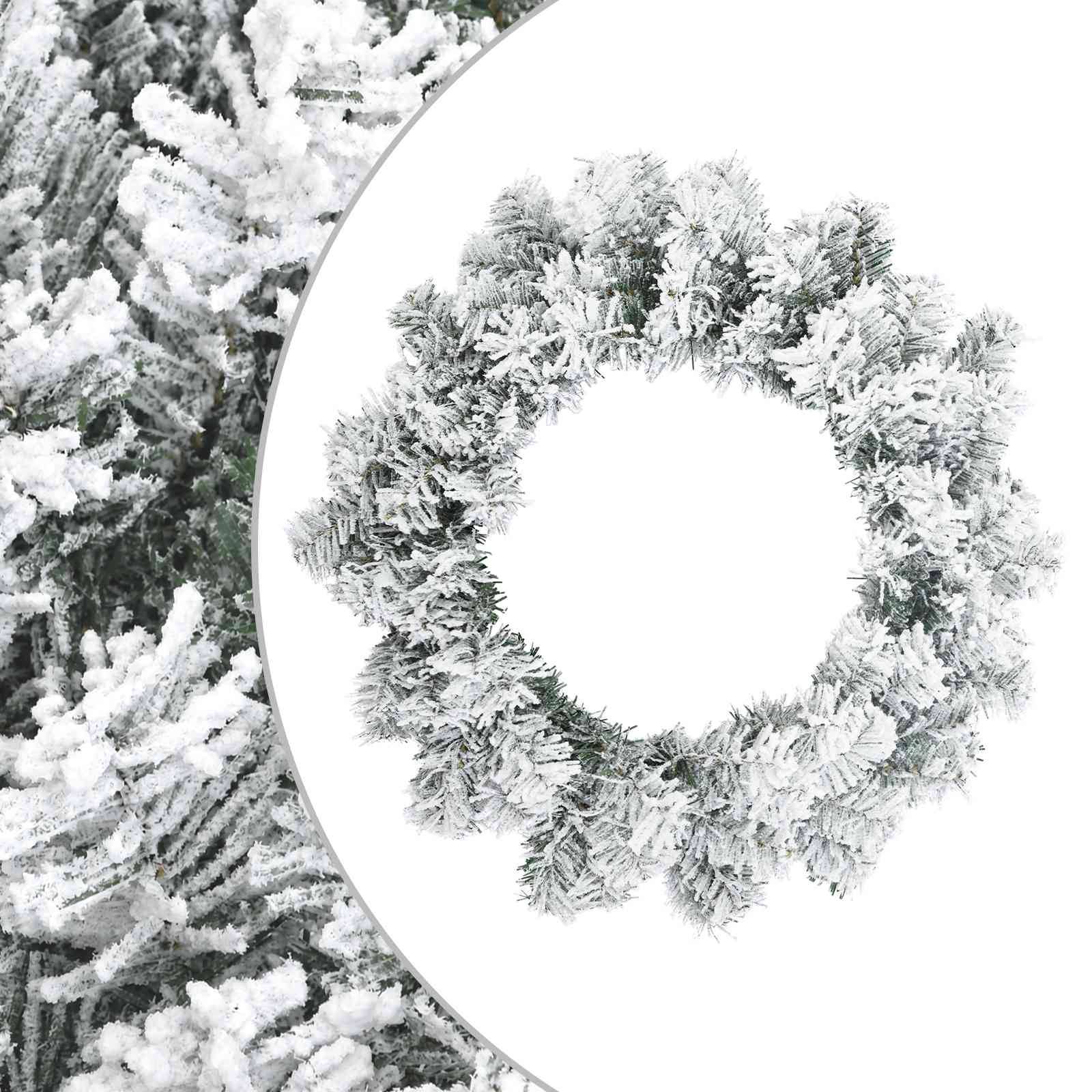 Vidaxl - Couronne de Noël Vert et blanc Ø 30 cm PVC vidaXL 42056960 - Image 2