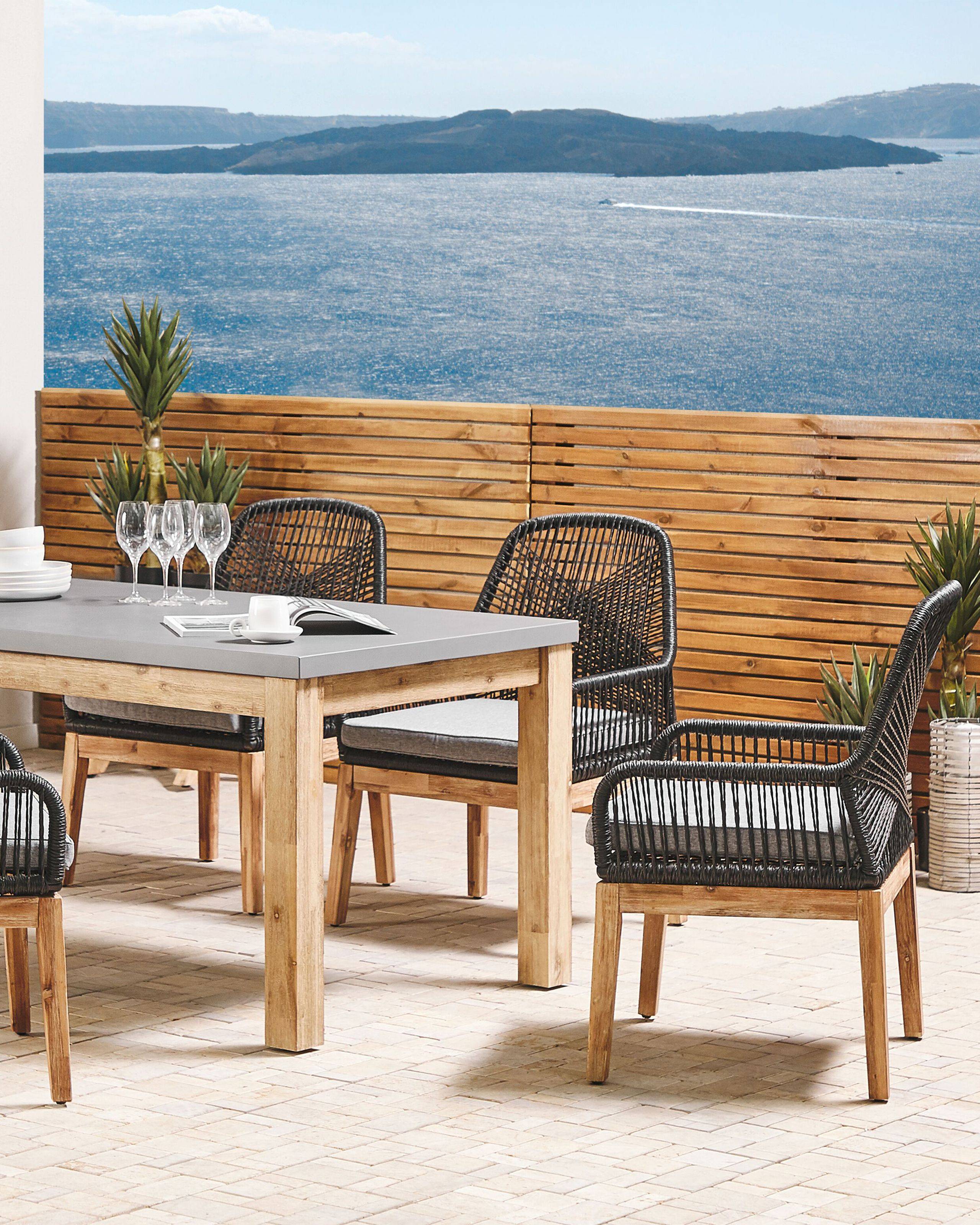 Beliani - Chaise de jardin Acacia Noir OLBIA - Beliani - Imagen 1